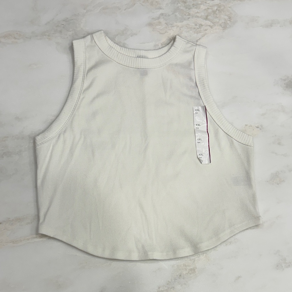 Wild Fable Cream Sleeveless Crop Top Size XXL